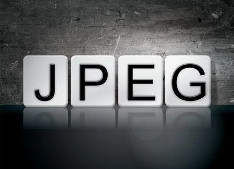 Jpeg Tiled Letters Concept and Theme Stock Illustration