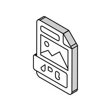 Jpg file format document isometric icon vector illustration Illustrazione stock