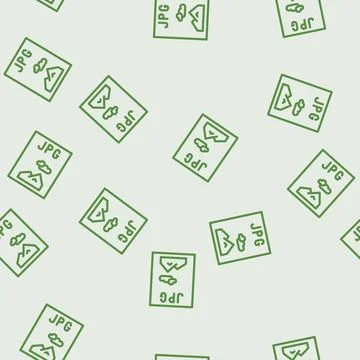 Jpg file format document line vector seamless pattern Stock Illustration