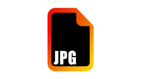 JPG file format icon isolate on white background. Stock Illustration