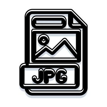 Jpg file format icon representing digital image document Stock Illustration
