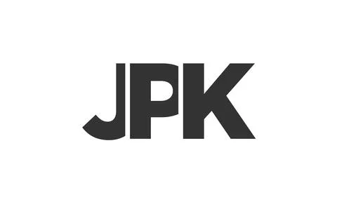 JPK logo design template with strong and modern bold text. Initial based ve.. Stock Illustration