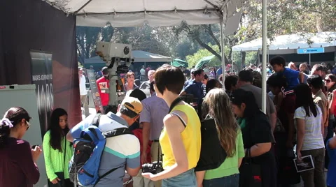 JPL Open House Curiosity Crowd 1 Stock Footage 54634542