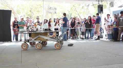 JPL Open House Mars Rover Mock-Up Stock Footage 54637833