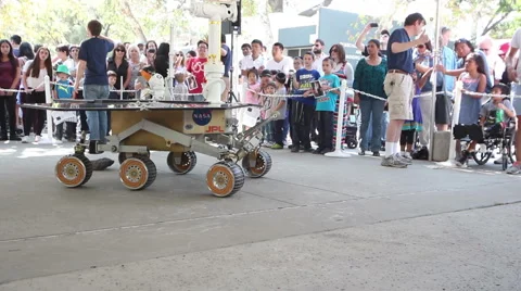 JPL Open House Mars Rover Mock-Up  Stock Footage 54638193