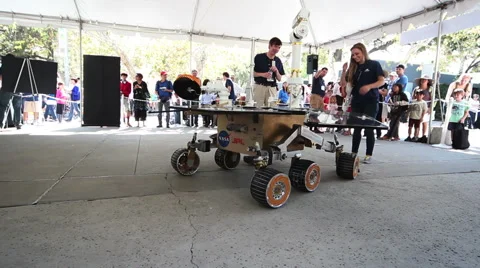 JPL Open House Mars Rover Mock-Up 4 Stock Footage 54639100