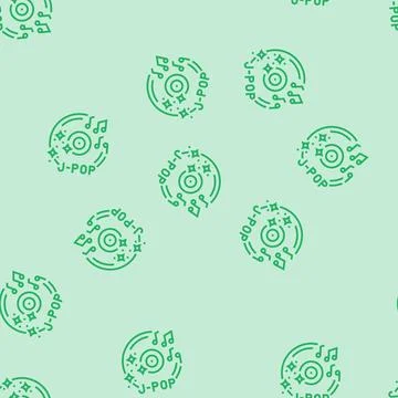Jpop otaku line seamless pattern Stock Illustration