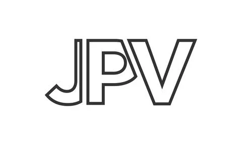 JPV logo design template with strong and modern bold text. Initial based ve.. Stock Illustration