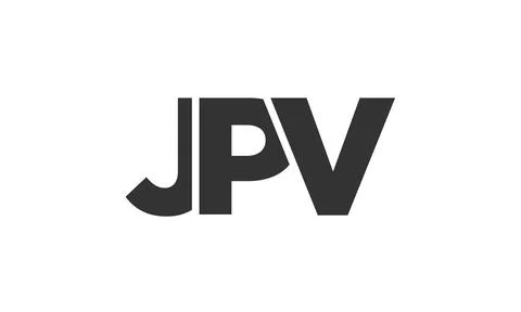 JPV logo design template with strong and modern bold text. Initial based ve.. Stock Illustration