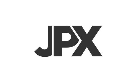 JPX logo design template with strong and modern bold text. Initial based ve.. Stock Illustration