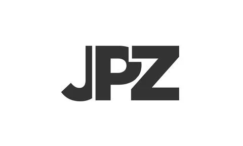 JPZ logo design template with strong and modern bold text. Initial based ve.. 스톡 일러스트