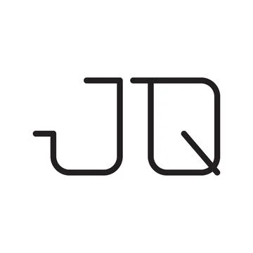 Jq initial letter vector logo icon Stock Illustration