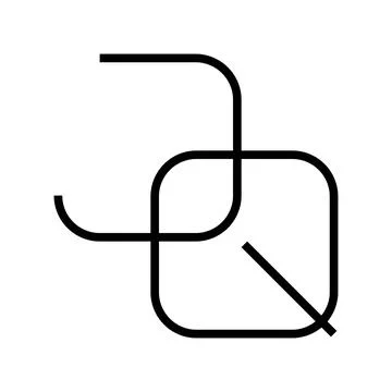 Jq initial letter vector logo Illustrazione stock