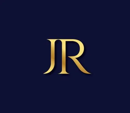 JR Alphabet Modern Logo Design Concept Stock Illustration