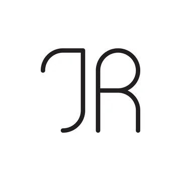 Jr initial letter vector logo icon Stock Illustration