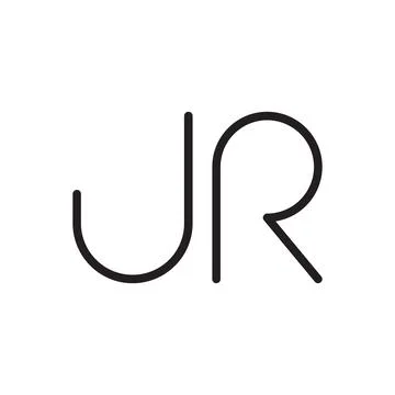 Jr initial letter vector logo Illustrazione stock