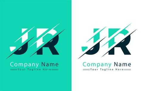 JR Letter Logo Vector Design Concept Elements Stock Illustration