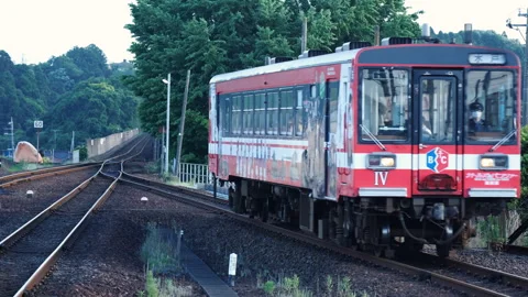 JR train ran on the railway to Mito Shi in Tokyo, Japan. Video stock 250160894
