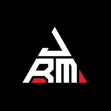 JRM triangle letter logo design with triangle shape. JRM triangle logo desi.. Stock Illustration
