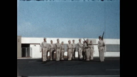 JROTC Drills 1958 Stock Footage 145982041