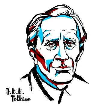 J.R.R. Tolkien Stock Illustration