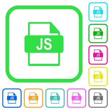 JS file format vivid colored flat icons icons Stock-Illustration
