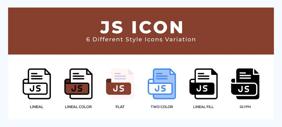Js file icon vector design illustration in trendy style Illustrazione stock