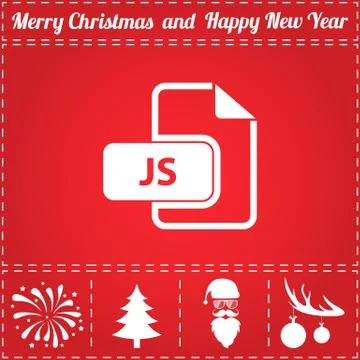 JS Icon Vector Illustrazione stock