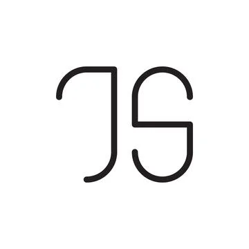 Js initial letter vector logo icon Illustrazione stock