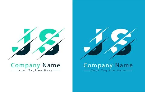 JS Letter Logo Design Template. Vector Logo Illustration Stock Illustration