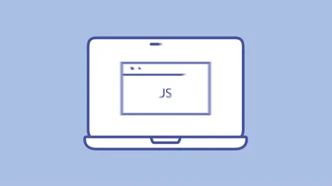 JS line icon on the Alpha Channel Stock Footage 124294854