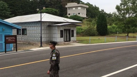 JSA Soldier Walking 库存影片 82874062