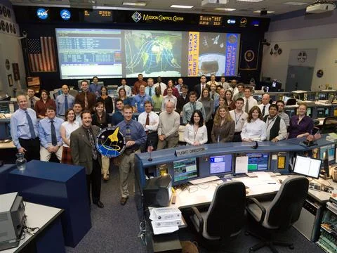 JSC2007-E-095034 (31 Oct. 2007) --- The members of the STS-120 Orbit 1 flig.. Stock Photos