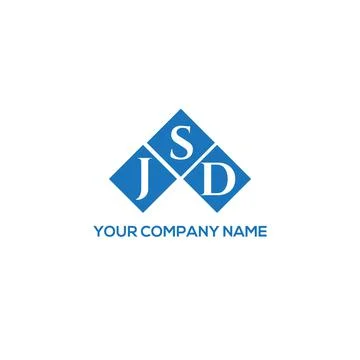 JSD letter logo design on white background. JSD creative initials letter logo Stock Illustration