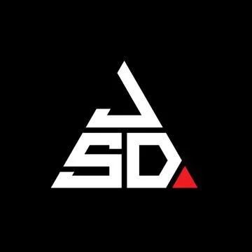 JSD triangle letter logo design with triangle shape. JSD triangle logo desi.. Stock Illustration
