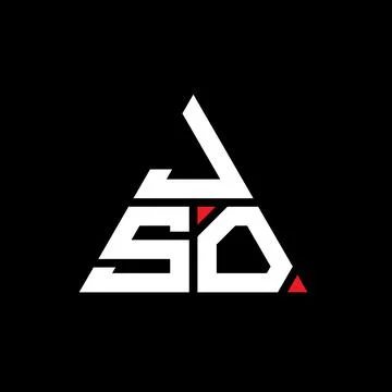 JSO triangle letter logo design with triangle shape. JSO triangle logo desi.. Stock Illustration