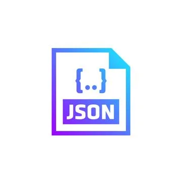 JSON file format icon, vector イラスト素材