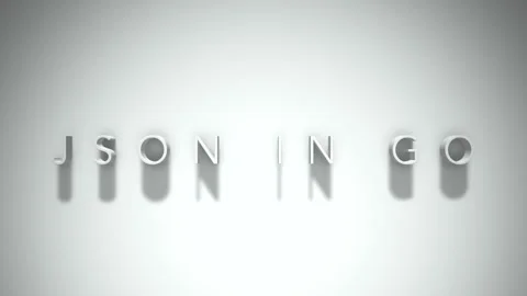 Json in go 3D title animation with shadows on a white background Stock Footage 297020966