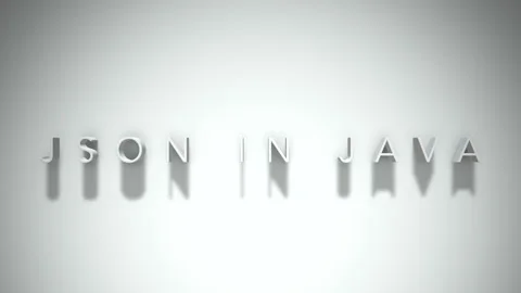 Json in java 3D title animation white text on a white background Stock Footage 299368640