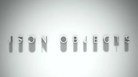 json objects 3D title animation white te... | Stock Video | Pond5