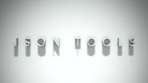 Json tools 3D title animation with shadows on a white background Stock Footage 297021021