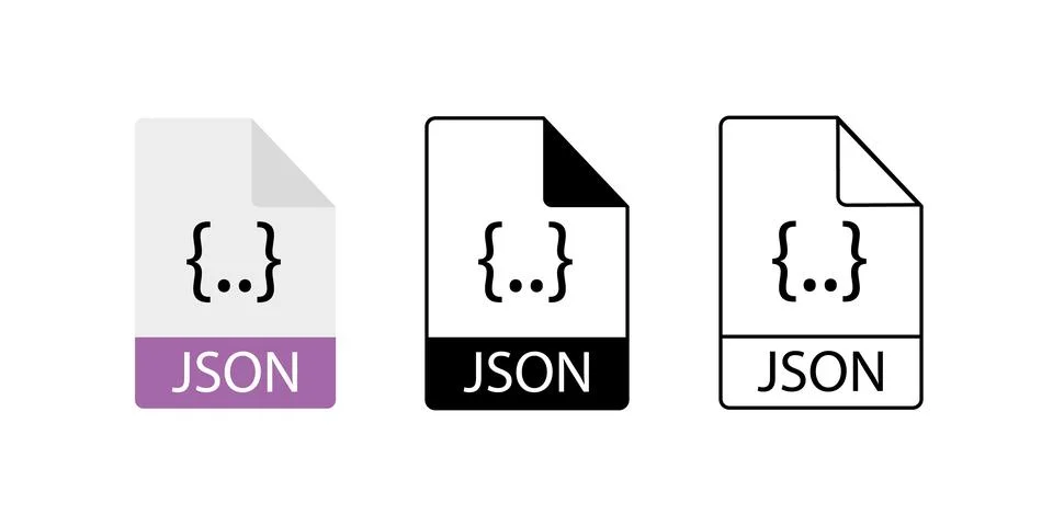 Json vector Flat Icon Design illustration Stock Illustration