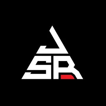 JSR triangle letter logo design with triangle shape. JSR triangle logo desi.. Stock Illustration