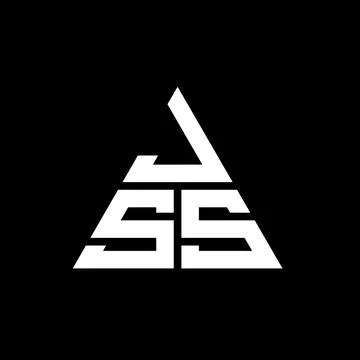 JSS triangle letter logo design with triangle shape. JSS triangle logo desi.. Illustrazione stock