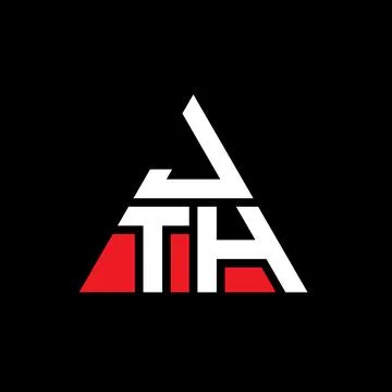 JTH triangle letter logo design with triangle shape. JTH triangle logo desi.. Stock Illustration