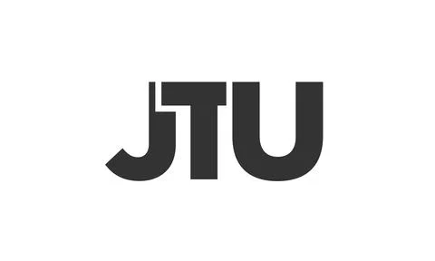 JTU logo design template with strong and modern bold text. Initial based ve.. Illustrazione stock