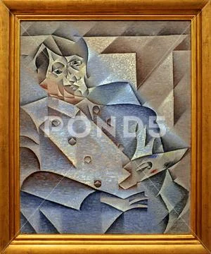 Juan Gris - Portrait of Pablo Picasso, 1912 (Frame). ~ Hi Res #236957653