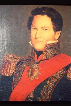 Juan martin de rosas,argentina,oil canvas,color,historic,historical,face,art, Stock Illustration
