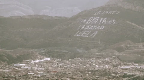 Juarez Mexico Hillside Stock Footage 60128113