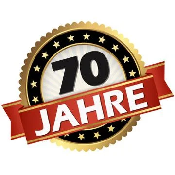 Jubilee button 70 years Stock Illustration